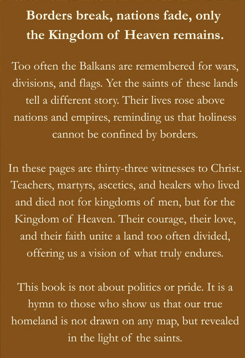 Saints of the Balkans - Volume I